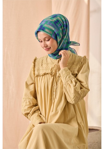 Silk Home Soft Eşarp 73096-22 Yeşil, Lila, Mor, Gri