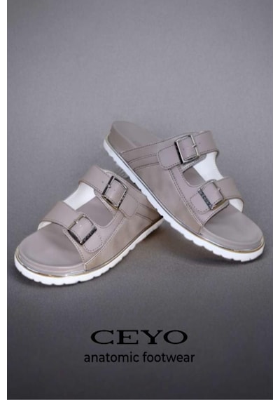 Ceyo 9988-8 Anatomik Taban Kadın Terlik Vizon 36-40 Vizon