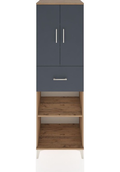 Hyperion Dolap 4 Raflı Tek Çekmeceli 2 Kapaklı 60x44x195 Çam-... Çam