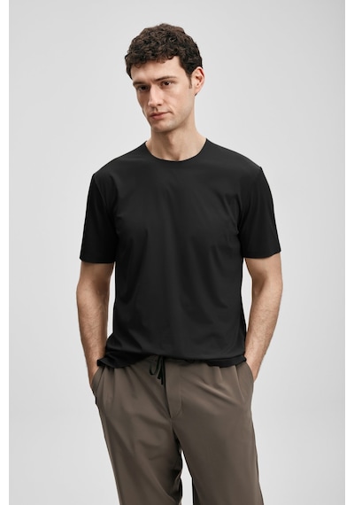 Lufian Nuvor Erkek T-shirt 111020319 Siyah