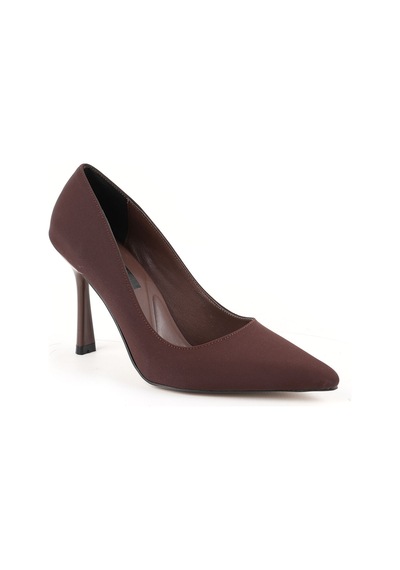 Libero L085.k1001 Klasik Sivri Burun Nubuk Kadın Stiletto Kahve