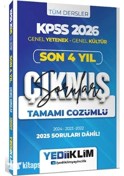Kpss 2026 Gk Gy Son 4 Yıl Çıkmış Sorular Yediiklim