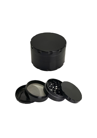 Siyah 55 MM Grinder Alloy Herbal Öğütücüsü Parçalayıcı  Rb85sy