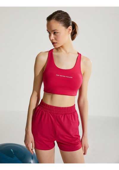 Koton Seamless Sporcu Sütyeni Halter Yaka Fuşya 3sak30079nk 3SAK30079NK302 Fuşya