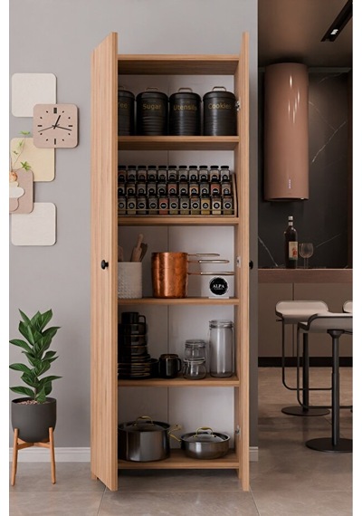 150 Cm 2 Kapaklı 5 Raflı Çok Amaçlı Mutfak Dolabı Kiler Düzenleyici Organizer Ve Erzak Dolabı Atlantik Çam 150 Cm 2 Kapaklı 5 Raflı Çok Amaçlı Mutfak Dolabı Kiler Düzenleyici Organizer Ve Erzak Dolabı Atlantik Çam