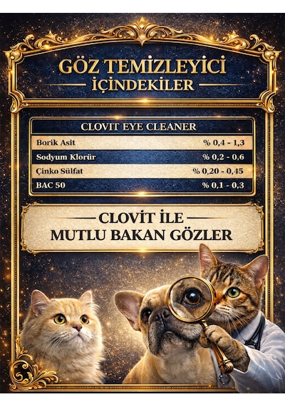 Clovit Köpek Kulak Ve Göz Temizleme Bakım Seti 2 Li