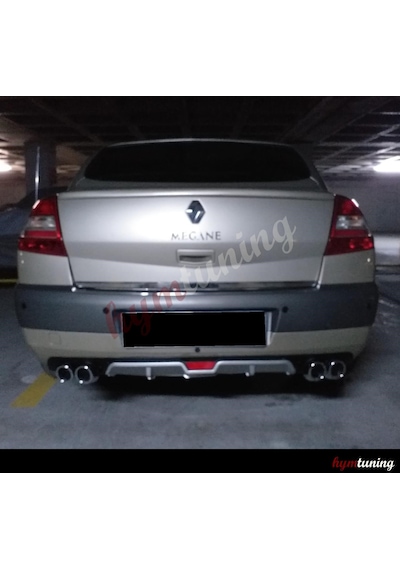 Megane 2 Difüzör Ortası Gri 4 Egzoz Görünümlü Difüzör Arka Ek