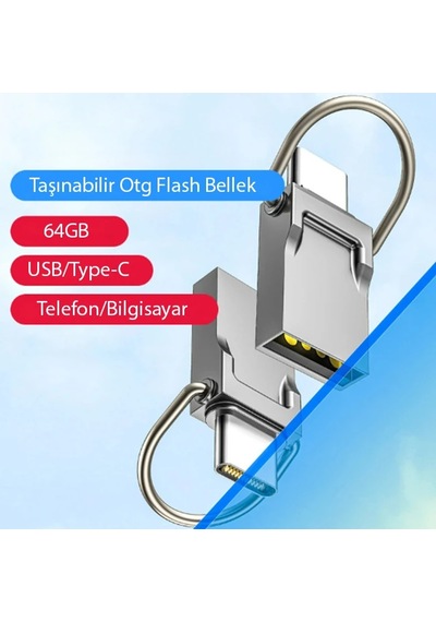 Ally 64gb Type-c Usb Otg Flash Bellek - Usb 2.0 100mb/s Flash Disk- 5775 Gri