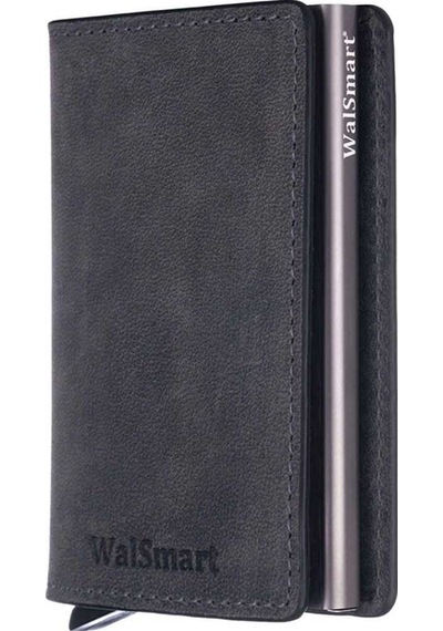 Walsmart Slim Crazy Akıllı Mekanizmalı Cüzdan Hakiki Deri