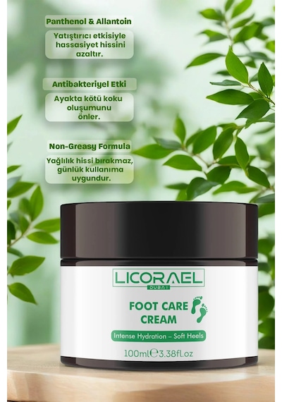 Licorael Dubai Foot Car Cream Ayak Ve Topuk Çatlak Kremi 100ml
