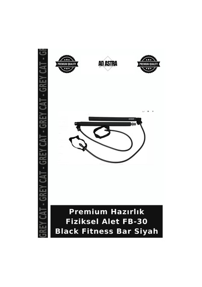 Premium Hazırlık Fiziksel Alet Fb-30 Black Fitness Bar Siyah
