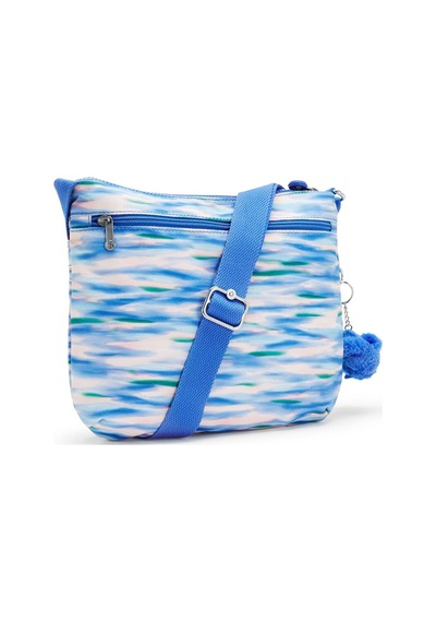 Kipling Kıplıng Arto Orta Boy Omuz Çantası Desenli Dıluted Blue Beyaz - Mavi