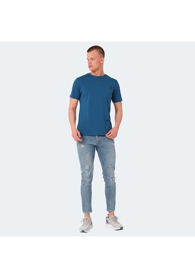 Slazenger VESELA Erkek Cepli Petrol Tişört