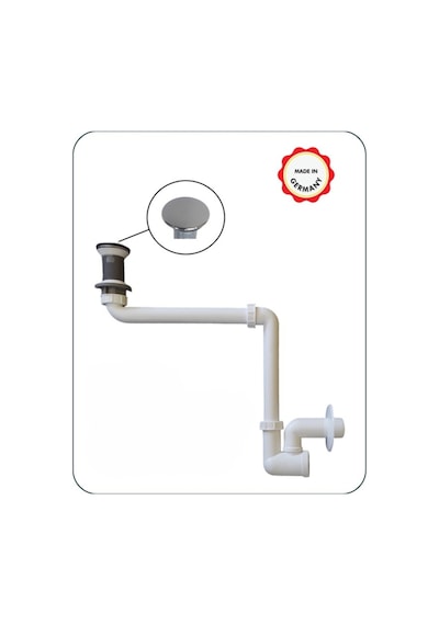 Dallmer Yer Kazandıran Lavabo Sifonu Paslanmaz Pop-up Süzgeçli Kolay Temizlenir Koku Önleyici Gider