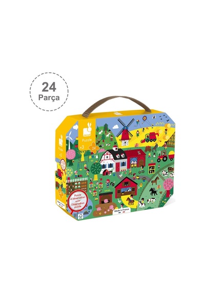 Janod 24 Parça Çantalı Puzzle Ve Bulmaca Çiftlik