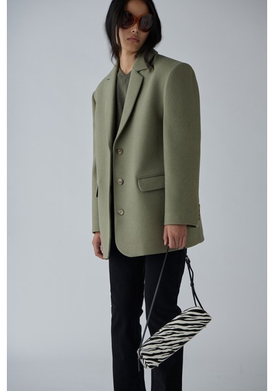 Suud Collection Yeşil Gina Kaşe Blazer Ceket