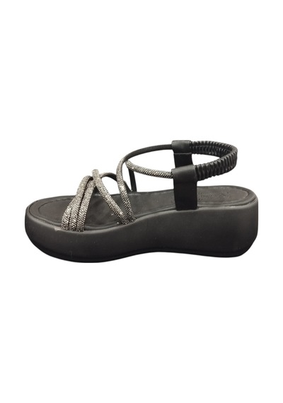 Taşçı Ayakkabı Ventes 581101z Kadın Günlük Şık Taş İşlemeli 6 Cm Kalın Taban Sandalet Siyah Taşçı Ayakkabı Ventes 581101z Kadın Günlük Şık Taş İşlemeli 6 Cm Kalın Taban Sandalet Siyah