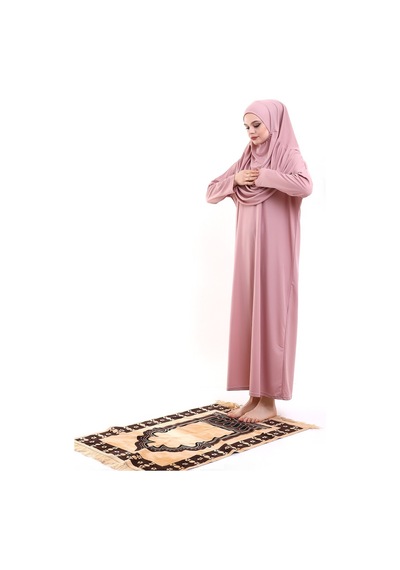 Tek Parça Namaz Elbisesi - Gül Kurusu - 5015 001