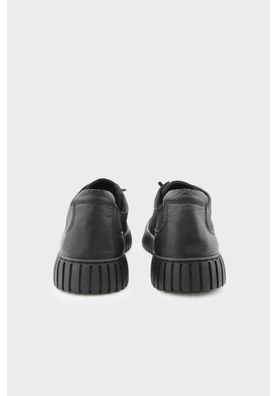 Derinet Lastik Bağcıklı Erkek Sneaker Siyah Siyah