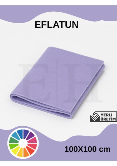 Eflatun Rengi Metrelik Ince Keçe Kumaş Keçe 1 Mm Aktivite Keçesi Renkli Keçe 1 Metre 100 Cm X 100 Cm