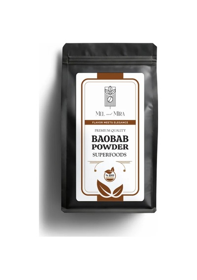Organik Baobab Meyvesi Tozu 100g, Premium Baobab Fruit Powder Glutensiz, Vegan, Katkısız