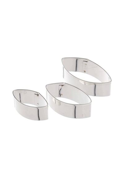 Metal Kurabiye Kalıbı Oval 3lü