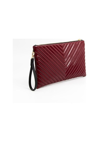 Silver Polo Sp1034 Kadın Portföy & Clutch Kapitone V Rugan Bordo-rugan Bordo