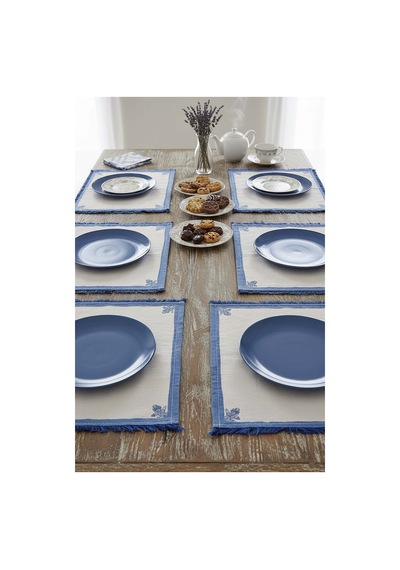 Elysian Blue 6'lı Amerikan Servis Seti Çok Renkli