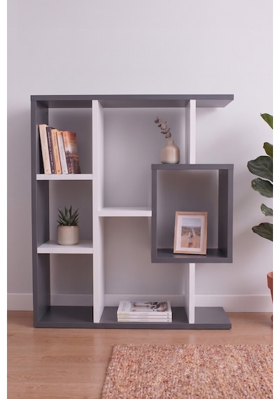 Reyo Enda Home Yegane Duvar Rafı, Duvar Kitaplığı, Dekoratif Kitaplık, Modern Kitaplık Beyaz - Antrasit Reyo Enda Home Yegane Duvar Rafı, Duvar Kitaplığı, Dekoratif Kitaplık, Modern Kitaplık Beyaz - Antrasit