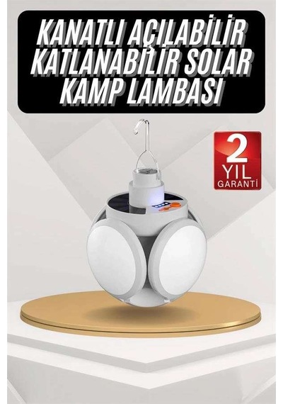 Güneş Enerjili Katlanır Lamba 5 Kanatlı Usb Şarjlı Diğer