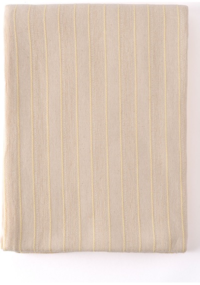 Grain %100 Pamuk Masa Örtüsü Krem-sarı Bordür Detaylı 140x200 Cm 2596