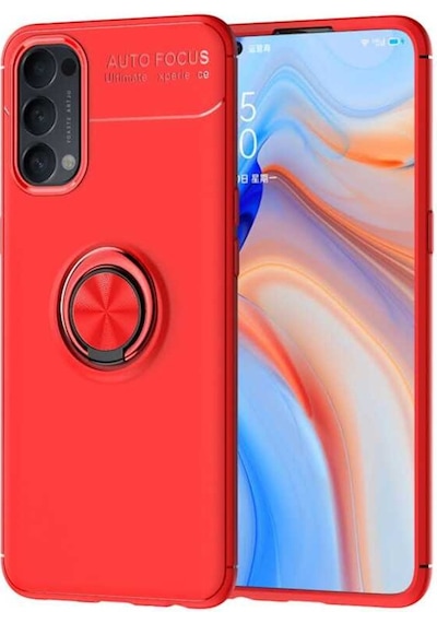 Oppo Reno 4 Kilif Lens Yüzüklü Tam Korumali Silikon Kapak 463563081