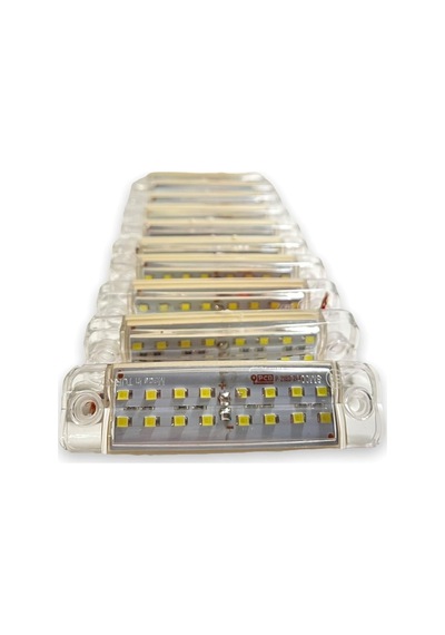 Ahmet Otomotiv 10 Adet Çift Sıra Parmak Led Beyaz Renk 10cm 16 Led