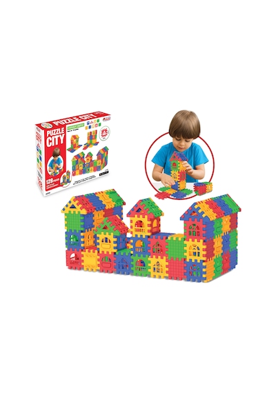 Puzzle City 128 Parça Eğitici Oyuncak