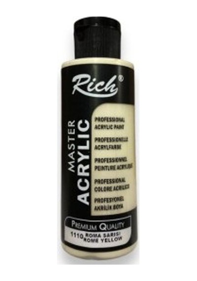 Rich Akrilik Boya Master 120 Cc Roma Sarısı 120-1110 Çok Renkli
