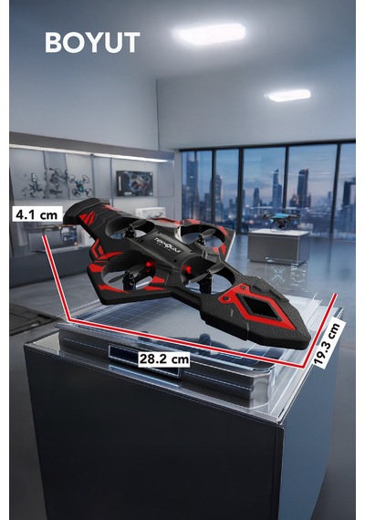 Led Işıklı El Hareketi Kontrollü Mini Drone 360 Uçuş, Tek Tuş Kalkış, Uzaktan Kumandalı