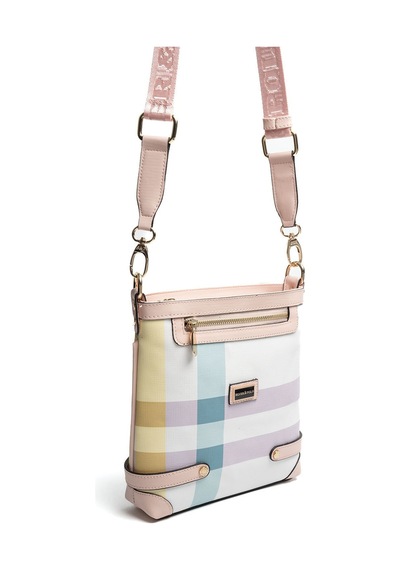 Silver Polo Sp1120 Kadın Çapraz Çanta Ekose Lila-pembe