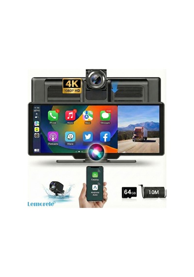 9003d, 10.26 İnç Kablosuz Carplay & Android Auto Ekran, 4k Dvr Ön Yol Kayıt - 1080p Arka Park Kamera Diğer