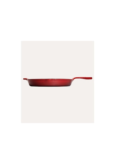 Sürel Dayanıklı Döküm Kızartma Tavası Kırmızı Renk 27 Cm Kırmızı