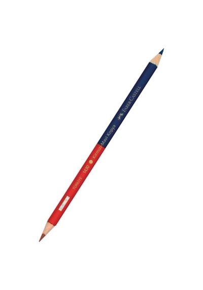 Mavi Kırmızı Çift Taraflı Kalem Kopya 6 Adet Faber Mavi Kırmızı Çift Taraflı Kurşun Kalem Başlık Kal Mavi Kırmızı
