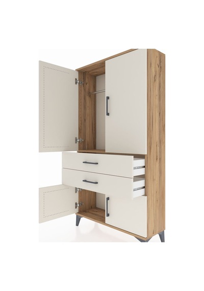 Arges Dolap Tek Raflı 2 Çekmeceli Tek Askılı 88x30x163 Çam-ay... Çam Arges Dolap Tek Raflı 2 Çekmeceli Tek Askılı 88x30x163 Çam-ay... Çam