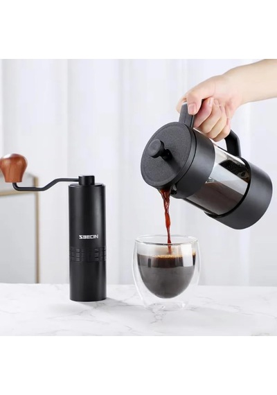 Siyah French Press 420 Ml Isıya Dayanıklı Kahve Demleme Pressi, İnce Filtreli, Manuel Kullanım, Ev Ve Ofis İç Diğer