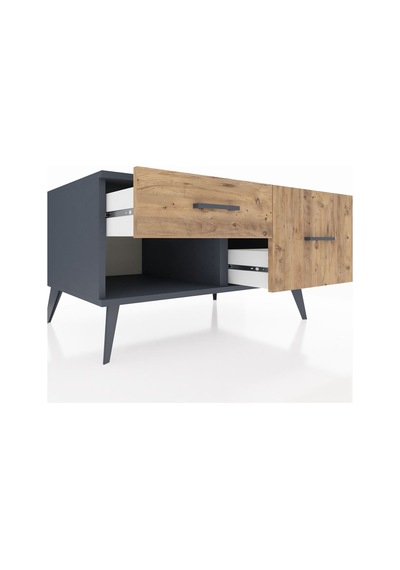 Kronos Şifonyer 2 Çekmeceli 88x59x48 Antrasit-antrasit/çam Antrasit/çam Kronos Şifonyer 2 Çekmeceli 88x59x48 Antrasit-antrasit/çam Antrasit/çam
