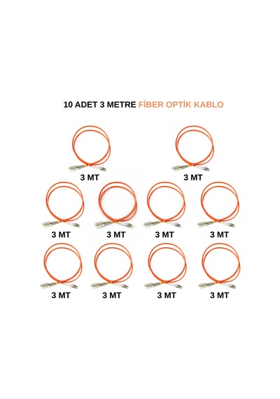 3 Metre Sc-lc Mm Om2 50/125 Dx Patch Kablo Patch Cord 10 Adet