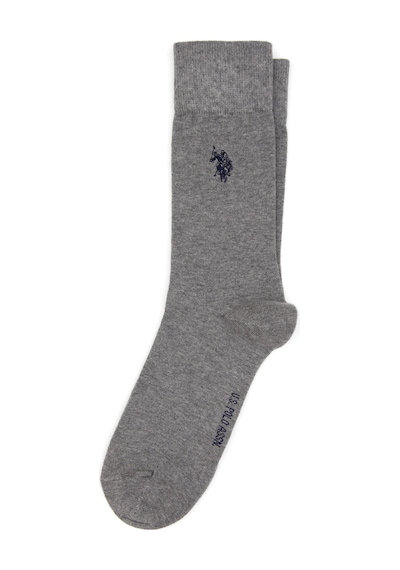 U.s. Polo Assn. Erkek Gri Melanj Çorap Soket 50317965-vr086 Grı Melanj