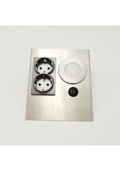 Prizli Inoks Tezgah Altı Led Spot Armatür 1W 220V Beyaz Işık