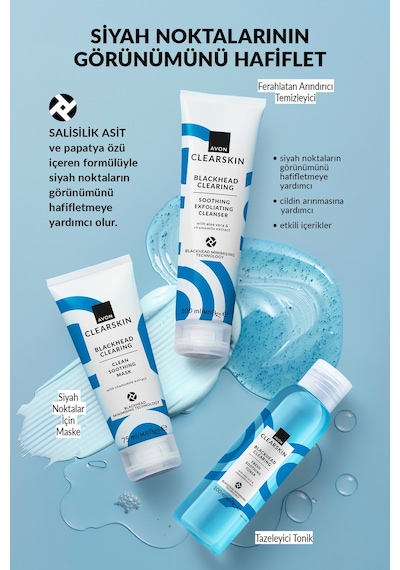 Siyah Noktaların Görünümü İçin Ferahlatan Arındırıcı Yüz Maskesi 75 Ml. İkili Paket