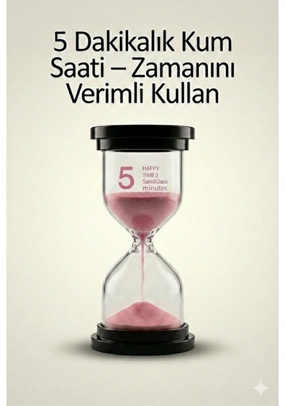 5 Dakikalık Kum Saati Zamanlayıcı Pembe Dekoratif Masa Saati 4 Renk Seçeneği 11