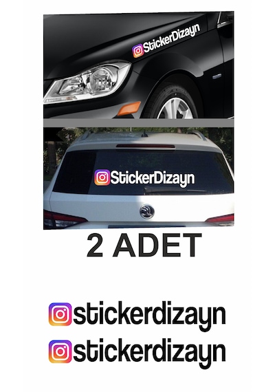 İnstagram Kişiye Özel Sosyal Medya Instagram Araba Oto Motosiklet Sticker 00926 40 Cm
