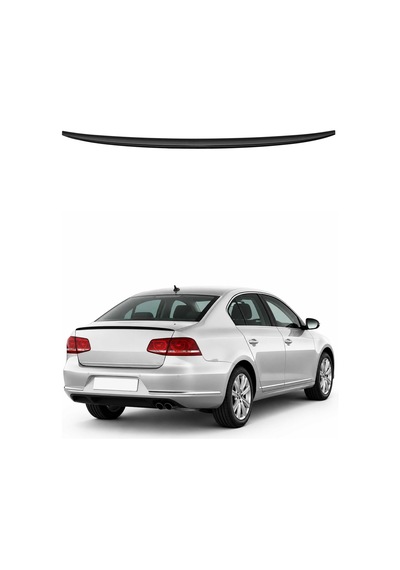Vw Passat B7 2010-2014 Arası Uyumlu Araca Özel Bagaj Spoileri Piano Siyah 1 Parça